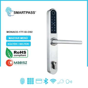 MONACO C92 Silver Okos Kilincs, Ezüst