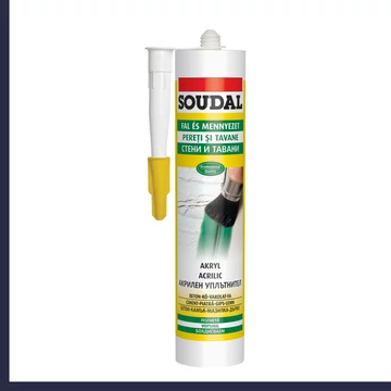 Szilikon soudal Akryl festhető fehér